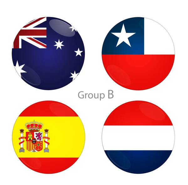 Group B - Australia, Chile, Spain, Netherlands — Stock Photo, Image