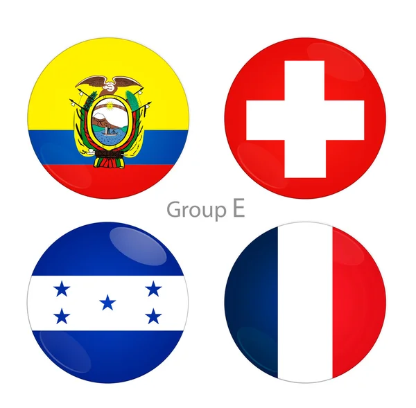 Grupa e - Ekwador, Szwajcaria, honduras, Francja — Zdjęcie stockowe