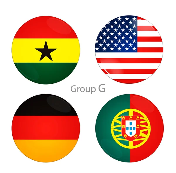 Group G -USA, Ghana, Germany, Portugal — Stock Photo, Image