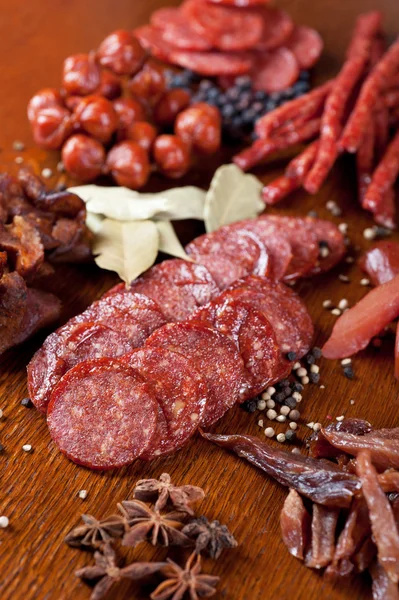 Carne e salumi — Foto Stock