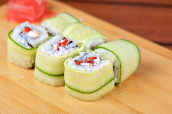 Gurken-Sushi-Rollen — Stockfoto