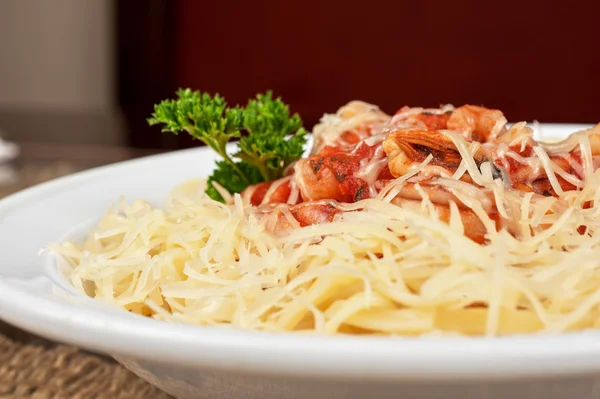 Pasta con mariscos —  Fotos de Stock