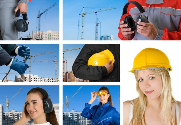 Workers set Stock Image
