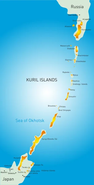 Isla Kuril — Archivo Imágenes Vectoriales