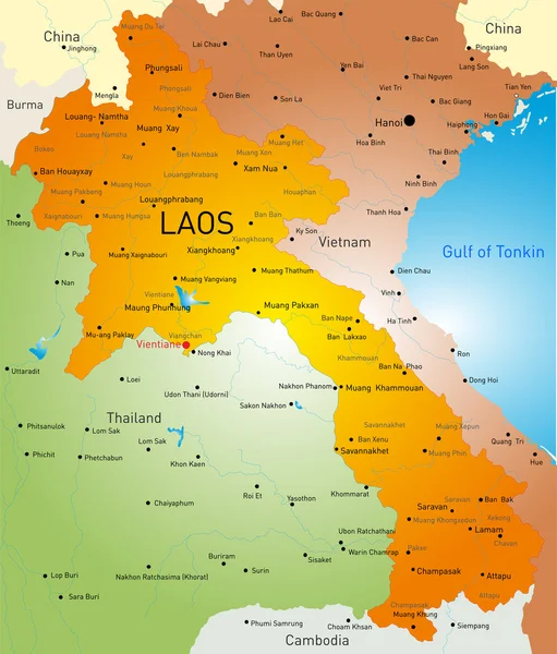 Laos land — Stockvector