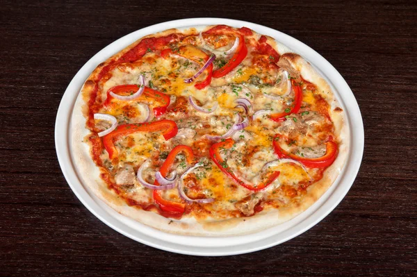 Kött pizza — Stockfoto