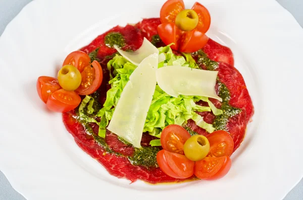 Meat carpaccio — Stock Photo, Image