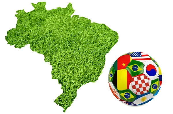 Fotboll brasil land — Stockfoto