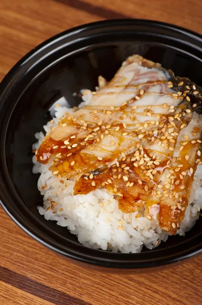 Anguila con arroz —  Fotos de Stock