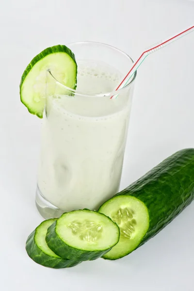 Green cucumber coctail — Stock Photo, Image