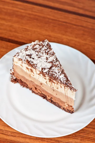Chocolate cake piece — Stock Photo, Image