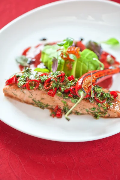 Baked salmon — Stock Photo, Image