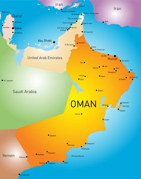 Oman land — Stockvector