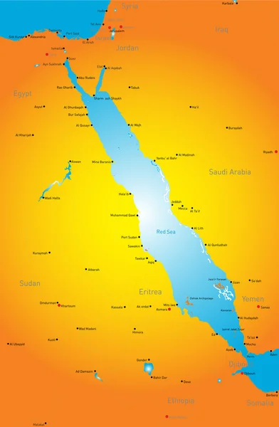 Röda havet regionen — Stock vektor