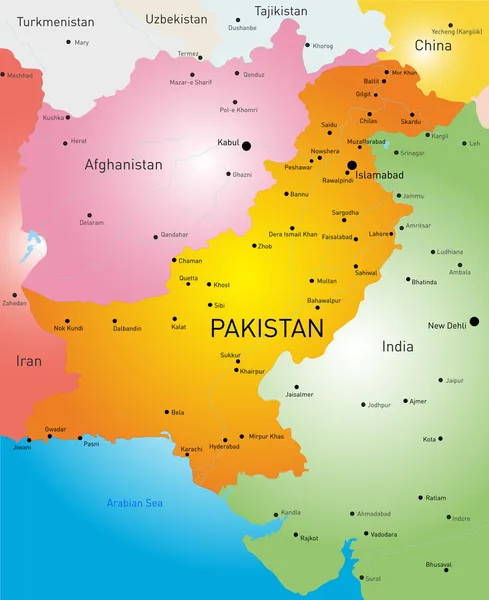 Pakistan — Vettoriale Stock
