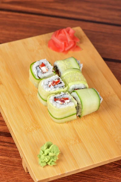 Cucumber sushi rolls — Stock Photo, Image