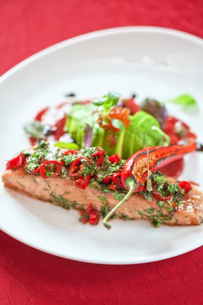 Baked salmon — Stock Photo, Image