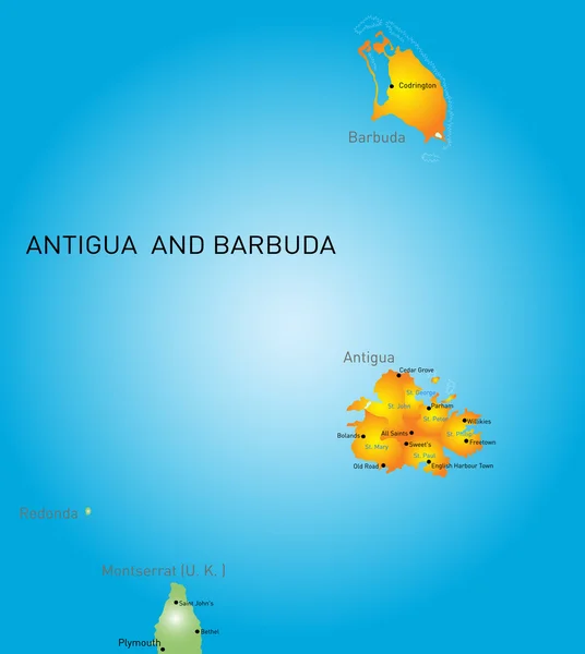 Antigua és Barbuda — Stock Vector