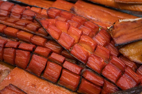 Various smoked fish products — Stock Photo, Image