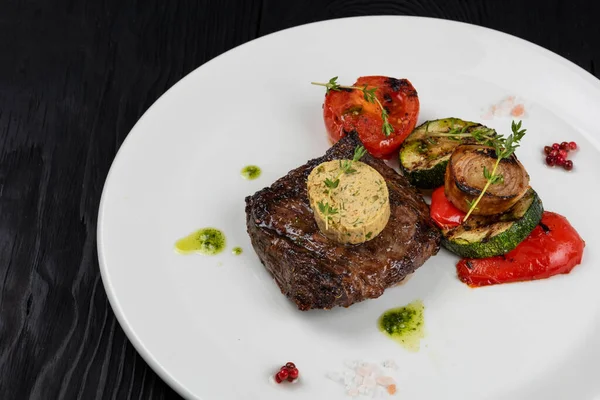 Bife angus preto grelhado — Fotografia de Stock