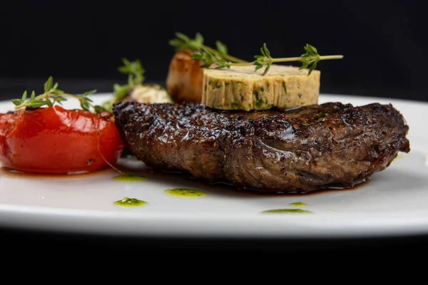 Grilovaný černý angus steak — Stock fotografie