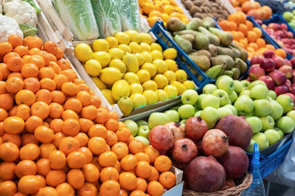 Assortimento di frutta fresca Foto Stock