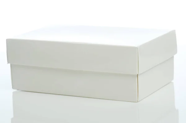 Rectangular Shape Paper Box Isolated White Studio Background — Fotografia de Stock