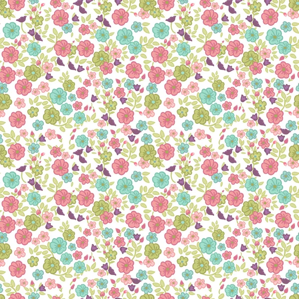 Fondo floral sin costuras — Vector de stock