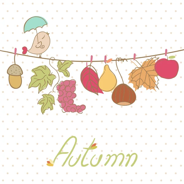 Carte d'automne — Image vectorielle