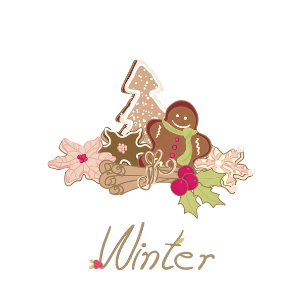 Winterkarte — Stockvektor