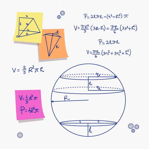 Geometrie und Mathematik — Stockvektor