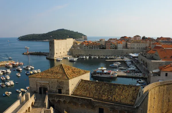 Dubrovnik'in eski şehir Limanı — Stok fotoğraf