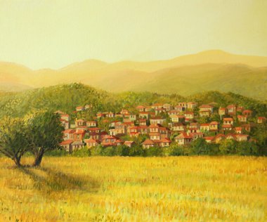 Altın kırsal günbatımı