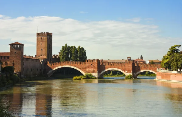 Verona Castelvecchio'yu Köprüsü — Stok fotoğraf