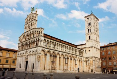 Basilica San Michele in Foro in Lucca, Italy clipart
