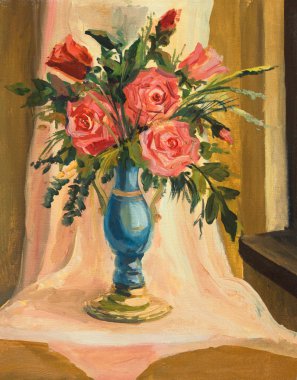 Bir buket kırmızı gül.