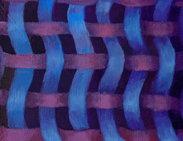 Blue and Purple Stripes Tangle Stock Image