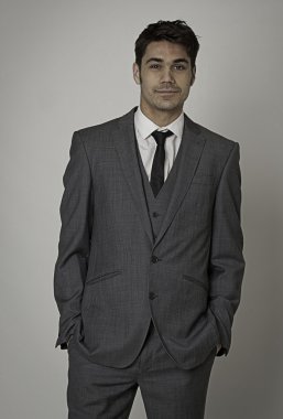 yakışıklı erkek Vintage retro tarzı