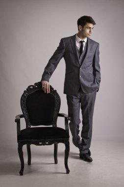 yakışıklı erkek Vintage retro tarzı