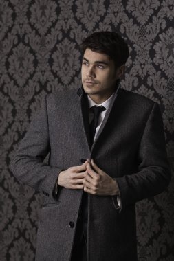 yakışıklı erkek Vintage retro tarzı