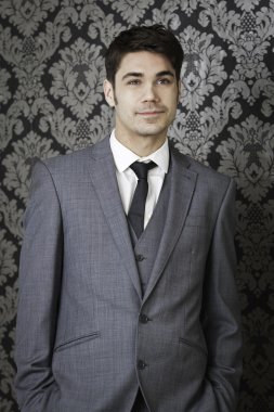 yakışıklı erkek Vintage retro tarzı