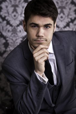 yakışıklı erkek Vintage retro tarzı