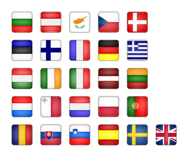 유럽 깃발의 세트 스톡 사진
