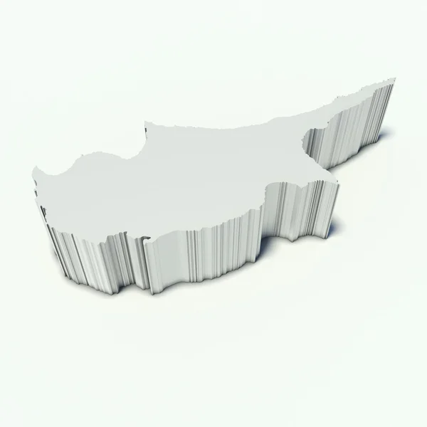 塞浦路斯地图 — 图库照片