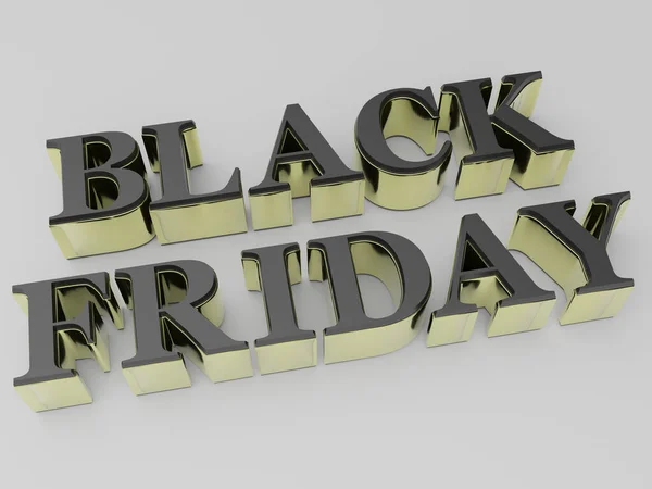 Words Black Friday Big Letterpress Rendering — Stock Photo, Image