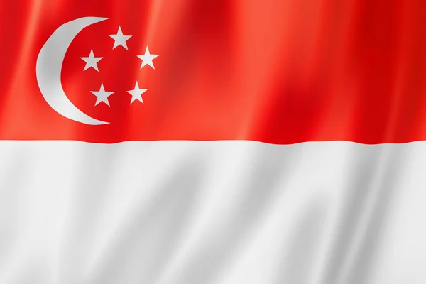 Szingapúri zászló — Stock Fotó