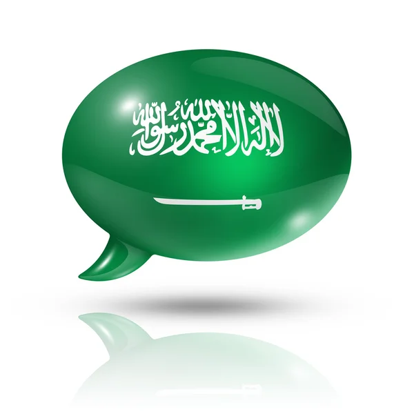 Burbuja de discurso de bandera de Arabia Saudita — Foto de Stock