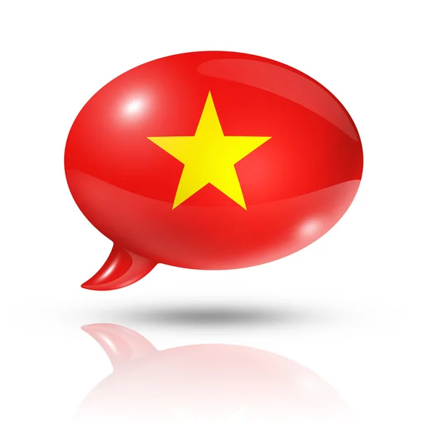 Vietnámi zászló beszéd buborék — Stock Fotó