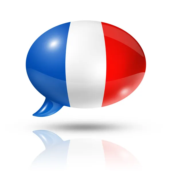 Bulle de discours drapeau français — Photo