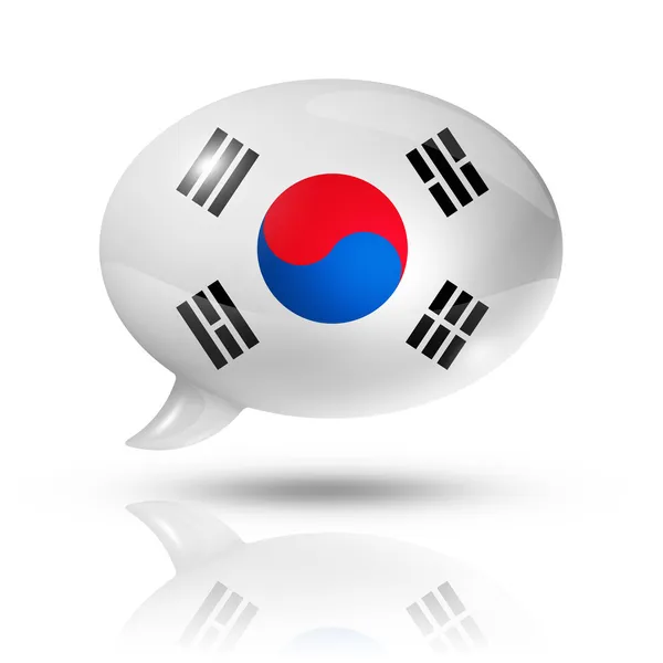 South Korean flag speech bubble — Stock Photo, Image